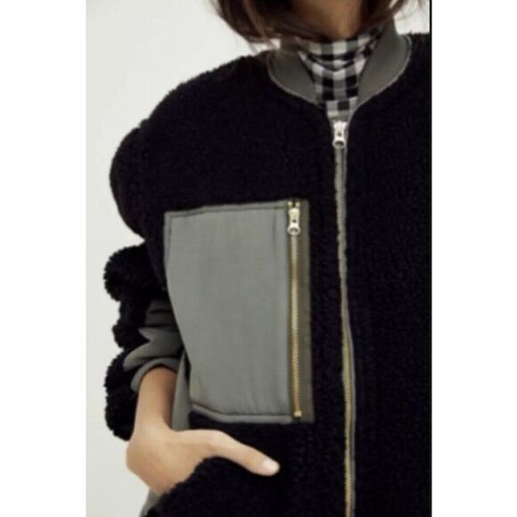 Free People Rivington Faux Sherpa Jacket Size S - Picture 2 of 7